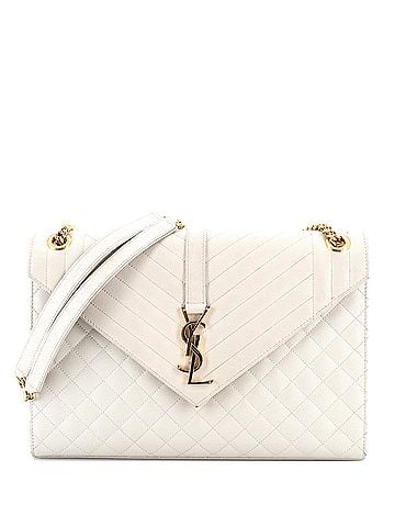 Saint Laurent Classic Monogram Envelope Satchel Mixed Matelasse Leather Large (view 1)