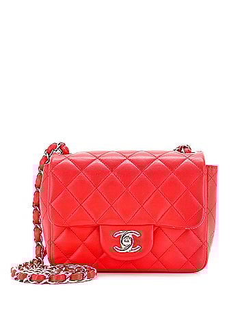Chanel Square Classic Single Flap Bag Quilted Lambskin Mini (view 1)
