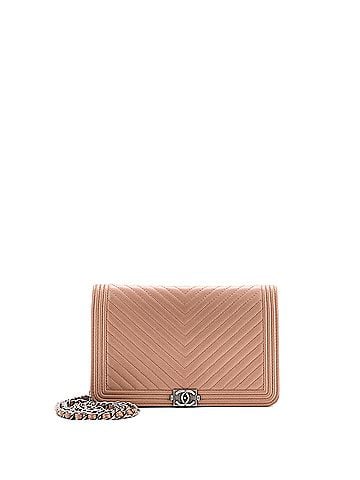 Chanel Boy Wallet on Chain Chevron Caviar (view 1)