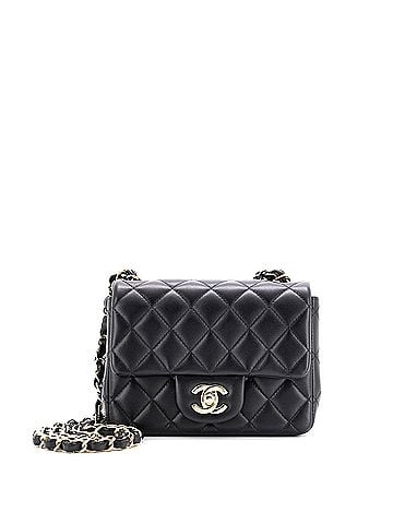 Chanel Square Classic Single Flap Bag Quilted Lambskin Mini (view 1)