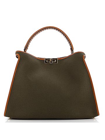Fendi Peekaboo X-Lite Bag Canvas with Leather Large (view 1)