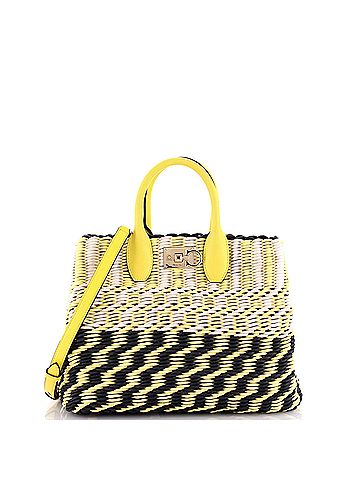 Salvatore Ferragamo Studio Satchel Woven Cord Small (view 1)