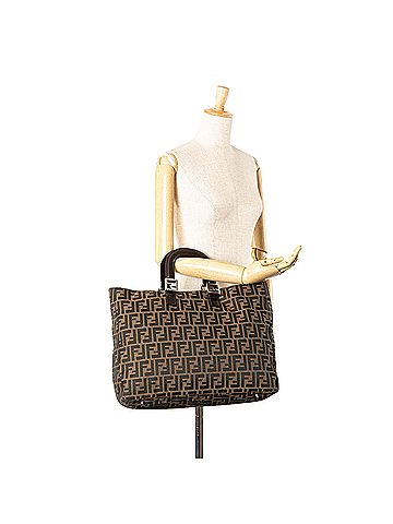 Fendi Large Zucca Canvas Twins Tote (view 2)