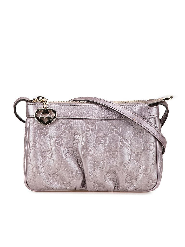 Gucci 100% Leather Purple Small Metallic Guccissima Lovely Crossbody One size - photo 1