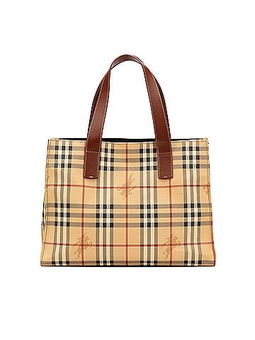 Burberry Haymarket Check Coated Canvas Tote (view 1)