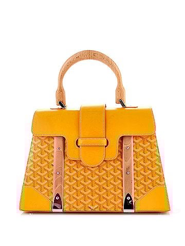 Goyard Saigon Top Handle Bag Coated Canvas with Leather MM (view 1)