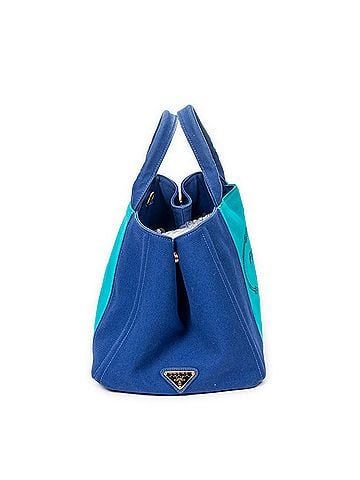 Prada Medium Bicolor Canapa Tote  (view 2)