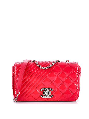 Chanel Coco Boy Flap Bag Quilted Patent Small (view 1)