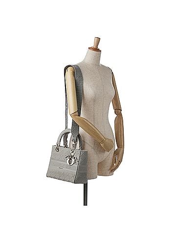 Dior Medium Canvas Cannage Lady D Lite (view 2)