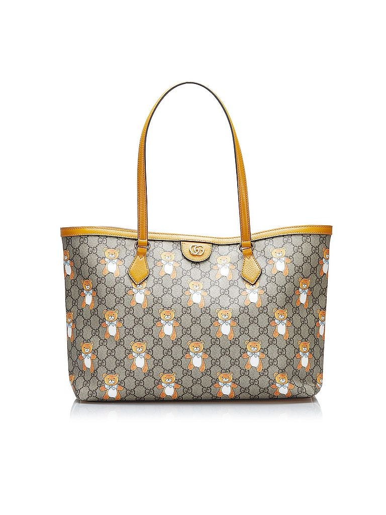 Gucci 100% Coated Canvas Brown Exo Kai Teddy Bear GG Supreme Tote Bag One size - photo 1