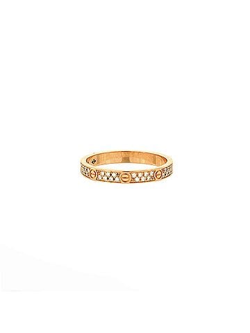 Cartier Love Wedding Band Pave Diamonds Ring 18K Rose Gold and Diamonds Small (view 2)