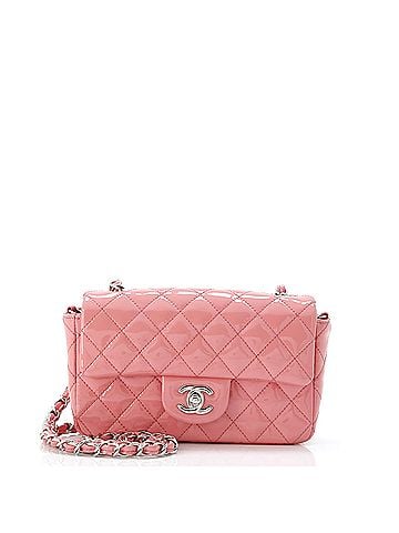 Chanel Classic Single Flap Bag Quilted Patent Mini (view 1)