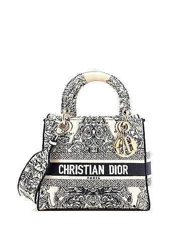 Christian Dior Toile de Jouy Lady D-Lite Bag Embroidered Canvas (view 1)
