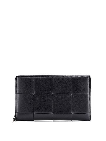 Bottega Veneta Cassette Zip Around Wallet Maxi Intrecciato Leather Long (view 1)