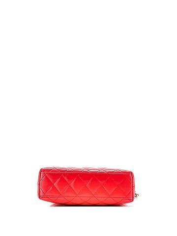 Chanel Kelly Top Handle Shopping Bag Quilted Shiny Aged Calfskin Mini (view 2)