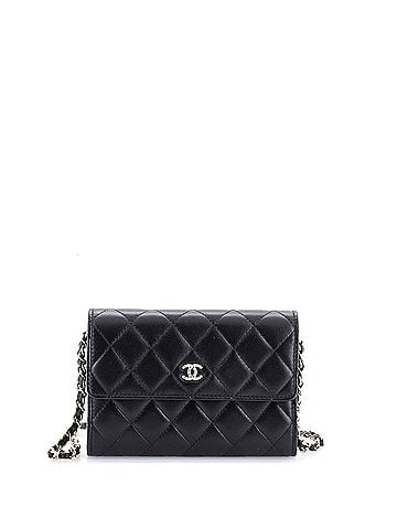 Chanel Pearl My Shoulder French Wallet on Chain Quilted Lambskin Mini (view 1)