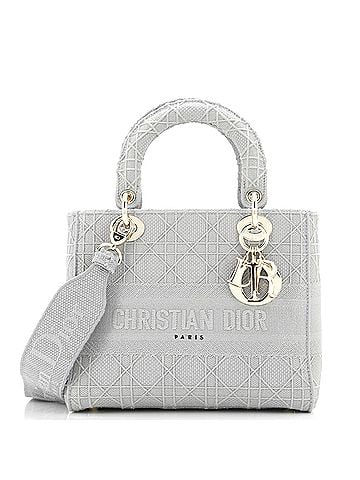 Christian Dior Lady D-Lite Bag Cannage Embroidered Canvas Medium (view 1)