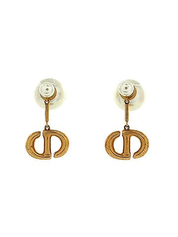Christian Dior CD Tribales Stud Earrings Metal with Faux Pearls (view 1)