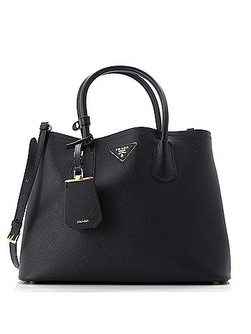 Prada Cuir Double Tote Saffiano Leather Medium (view 1)