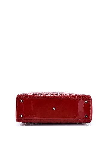 Christian Dior Lady Dior Bag Cannage Quilt Patent Large (view 2)