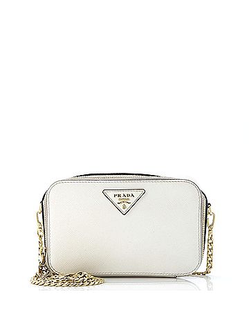 Prada Double Zip Wallet on Chain Crossbody Saffiano Leather Mini (view 1)