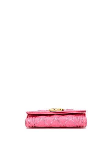 Chanel Boy Flap Card Case Quilted Caviar (view 2)