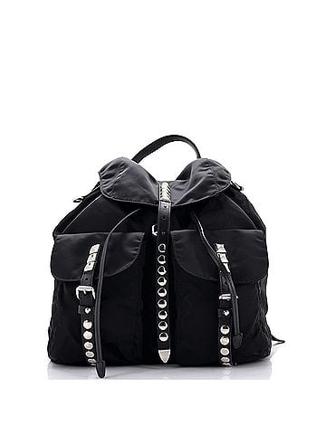 Prada New Vela Backpack Tessuto with Studded Leather (view 1)