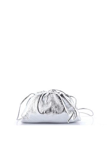 Bottega Veneta The Pouch Crinkled Metallic Leather Mini (view 1)