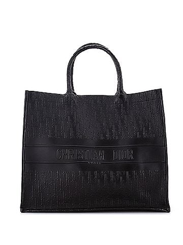 Christian Dior Book Tote Oblique Embossed Calfskin Large (view 1)
