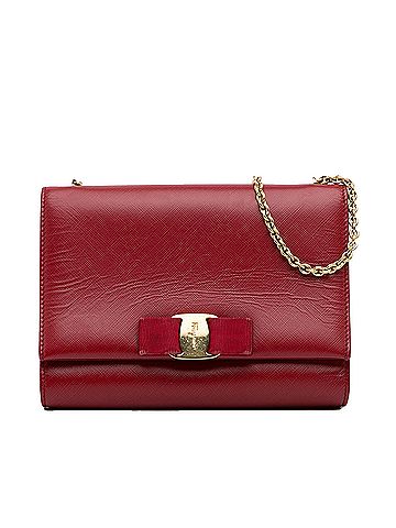 Salvatore Ferragamo Vara Bow Chain Crossbody (view 1)
