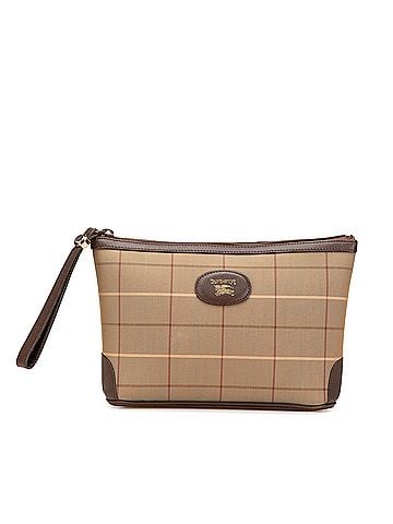 Burberry Vintage Check Canvas Wristlet Clutch (view 1)