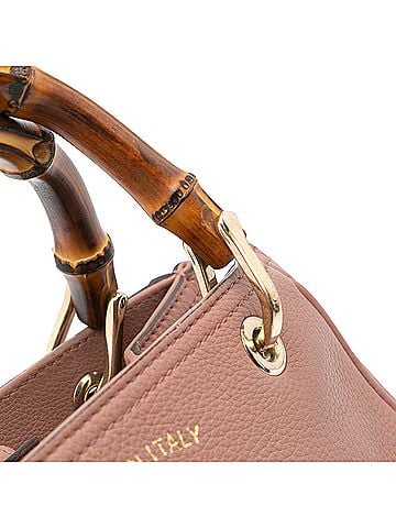 Gucci Small Calfskin Bamboo Shopper Satchel (view 2)