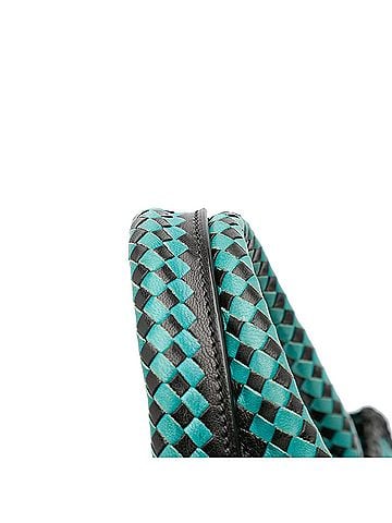Prada Goatskin Woven Madras Satchel (view 2)