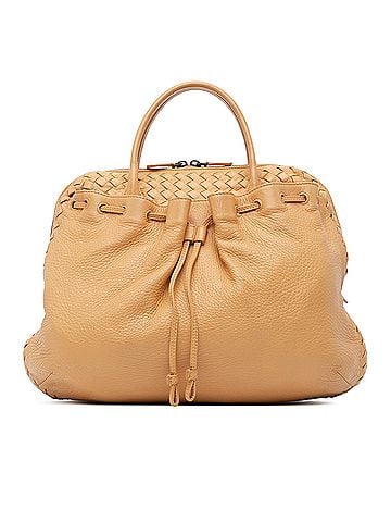 Bottega Veneta Intrecciato Trimmed Leather Handbag (view 1)