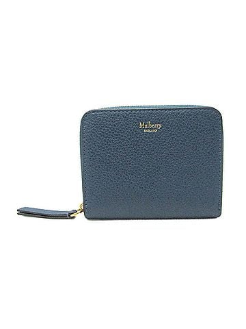 Mulberry Blue Leather Coin Purse/Coin Case (view 1)