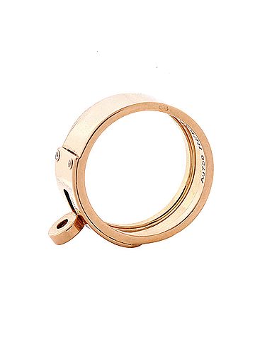 Hermès Kelly Ring 18K Rose Gold with Diamonds GM (view 2)
