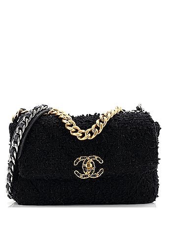 Chanel 19 Flap Bag Quilted Tweed Medium (view 1)