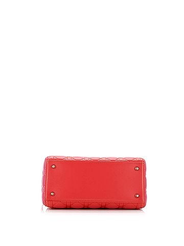 Christian Dior Bicolor Lady Dior Bag Cannage Quilt Lambskin Medium (view 2)