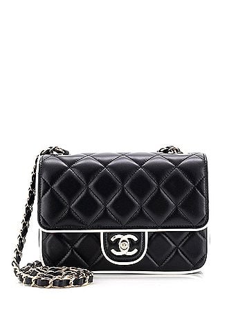 Chanel Enamel CC Bicolor Flap Bag Quilted Lambskin Mini (view 1)