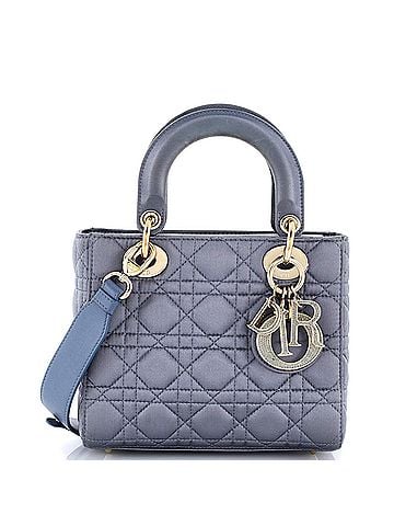 Christian Dior My ABCDior Lady Dior Bag Cannage Quilt Satin with Crystal Charms (view 1)