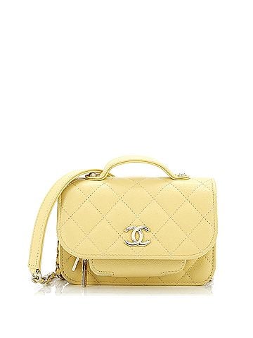 Chanel Business Affinity Flap Clutch with Chain Quilted Caviar (view 1)