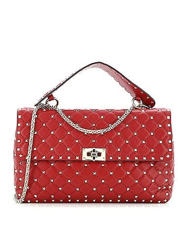 Valentino Garavani Rockstud Spike Flap Bag Quilted Leather Large (view 1)