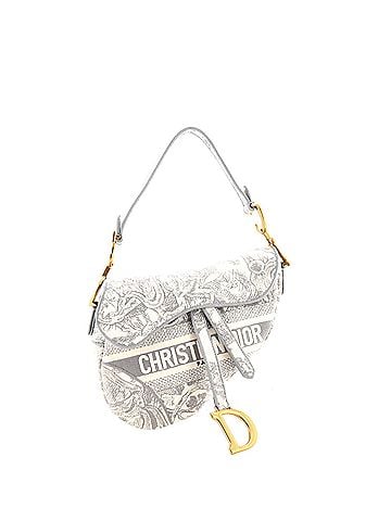 Christian Dior Saddle Bag Logo Embroidered Canvas Medium (view 1)