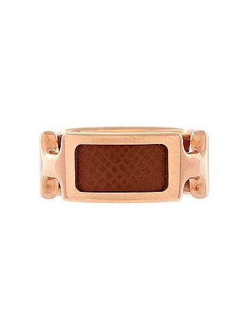 Hermès Olympe Ring Plated Metal and Leather (view 1)
