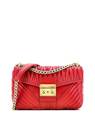Miu Miu Biker Chain Shoulder Bag Matelasse Leather (view 1)