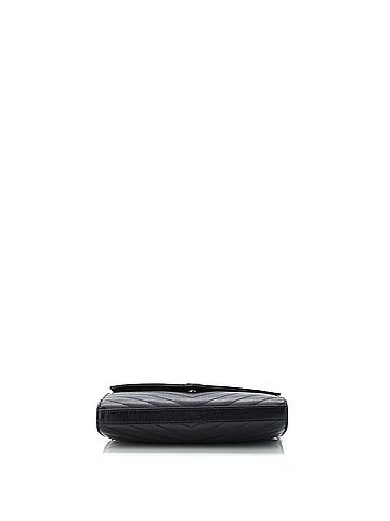 Saint Laurent Classic Monogram Wallet on Chain Matelasse Chevron Leather Medium (view 2)
