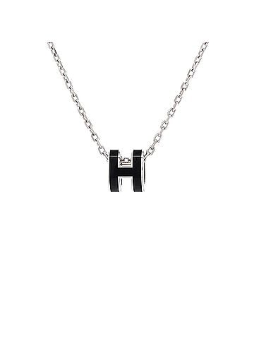 Hermès Pop H Pendant Chain Necklace Metal and Enamel Mini (view 1)