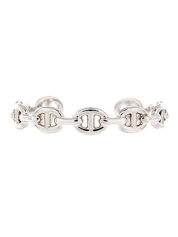 Hermès Chaine d'Ancre Enchainee Cuff Bracelet Sterling Silver Medium (view 1)