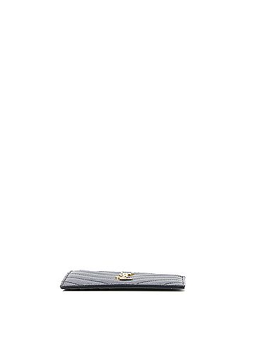 Saint Laurent Monogram Fragments Zip Card Holder Matelasse Chevron Patent (view 2)