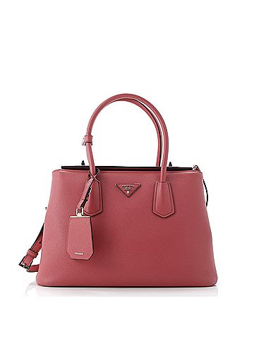 Prada Turnlock Cuir Twin Tote Saffiano Leather Small (view 1)